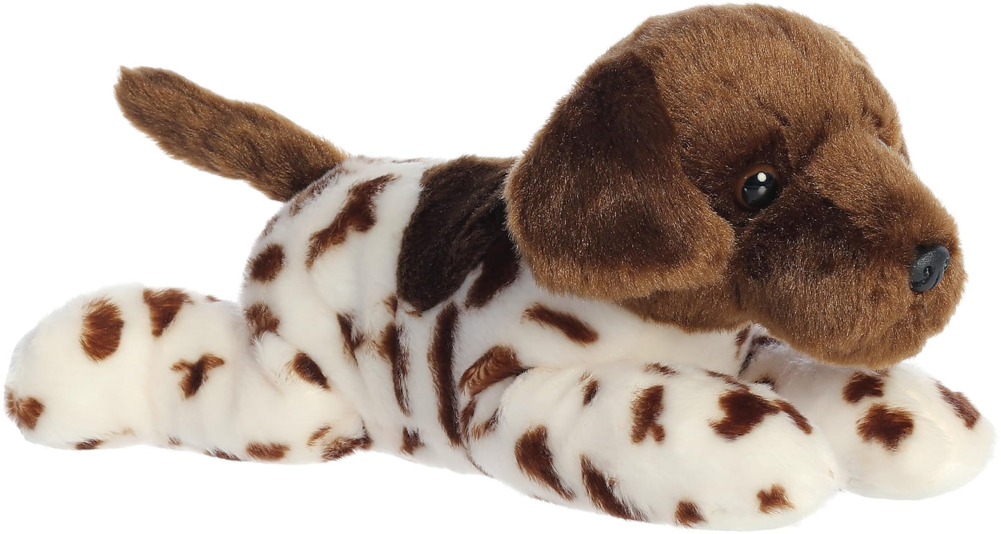 Aurora Gio German Shorthair Flopsie Plush – 13-Inch Brown-Spotted Stuffed Animal