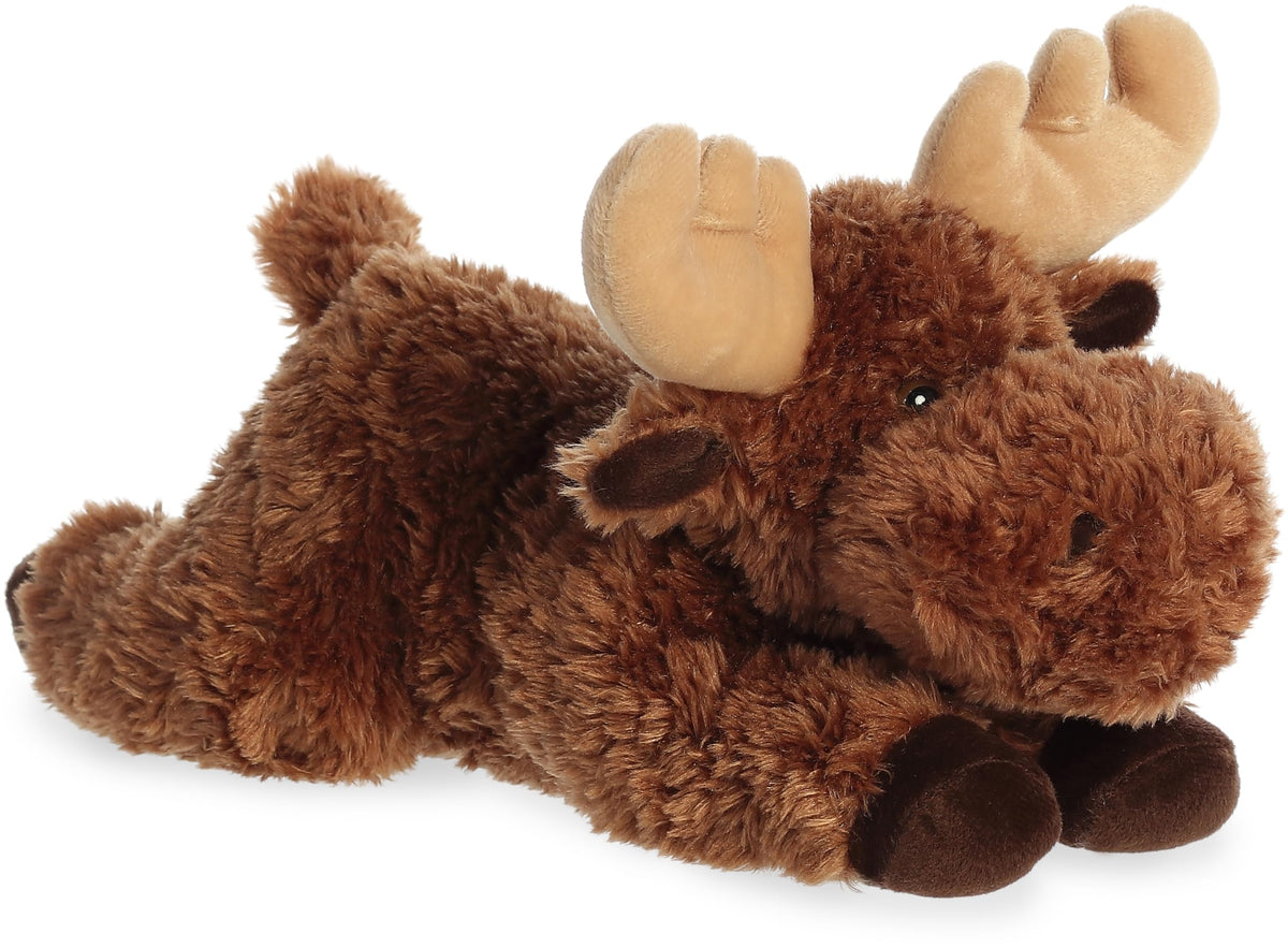 Aurora Flopsie Moose Plush – 12-Inch Brown Stuffed Animal for Gentle Cuddles