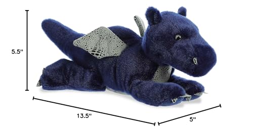 Aurora Flopsie Sapphire Dragon Stuffed Animal – 12 in – Blue