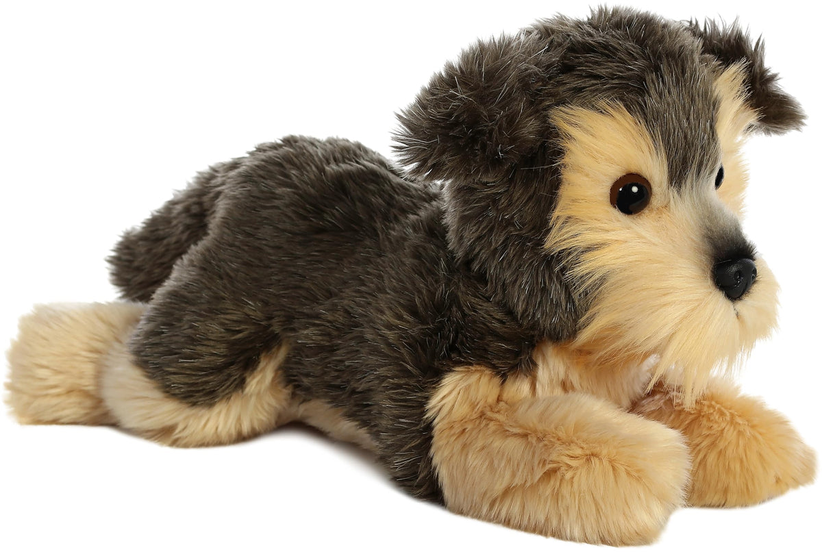 Aurora Flopsie Yorky 12-Inch Plush – Gray Yorkie Stuffed Animal