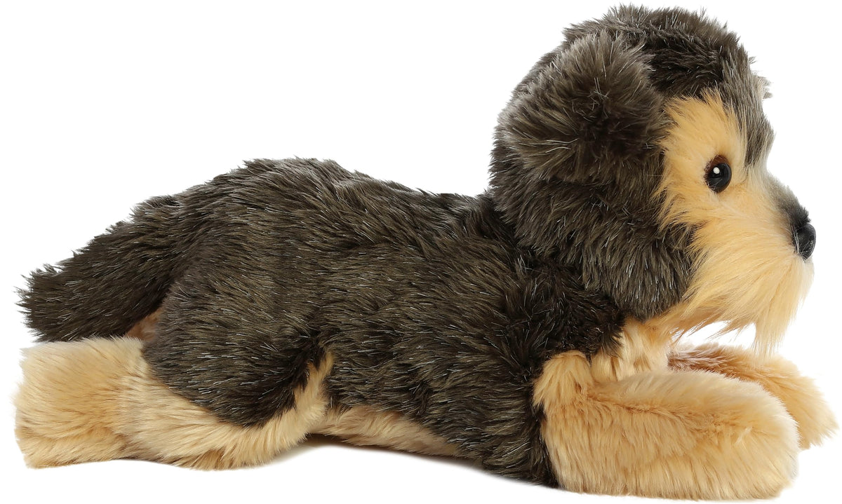 Aurora Flopsie Yorky 12-Inch Plush – Gray Yorkie Stuffed Animal