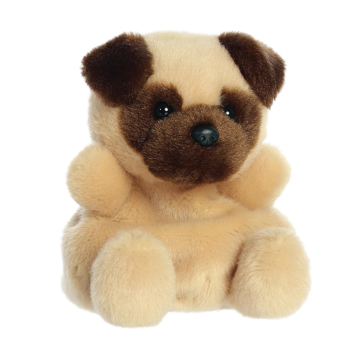 Aurora Frankie Pug Palm Pals Plush — 4.5-Inch Brown Stuffed Animal
