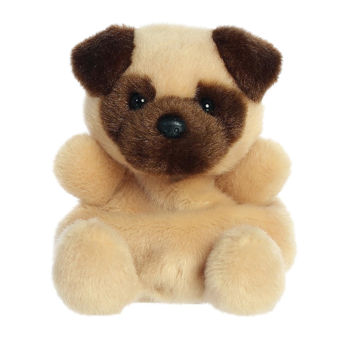 Aurora Frankie Pug Palm Pals Plush — 4.5-Inch Brown Stuffed Animal
