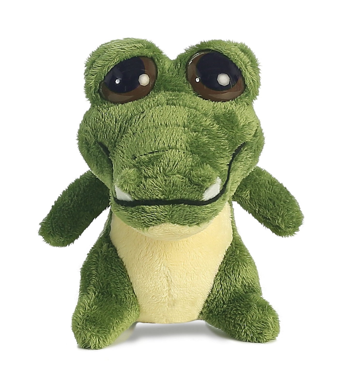 Aurora World Dreamy Eyes Plush Green Gator with Bubble Sound – 5 Inch Plush Toy (17104)