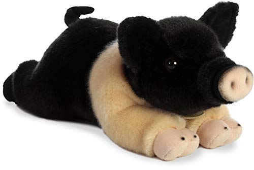 Aurora Miyoni Hampshire Pig Plush - Realistic 12-Inch Stuffed Animal