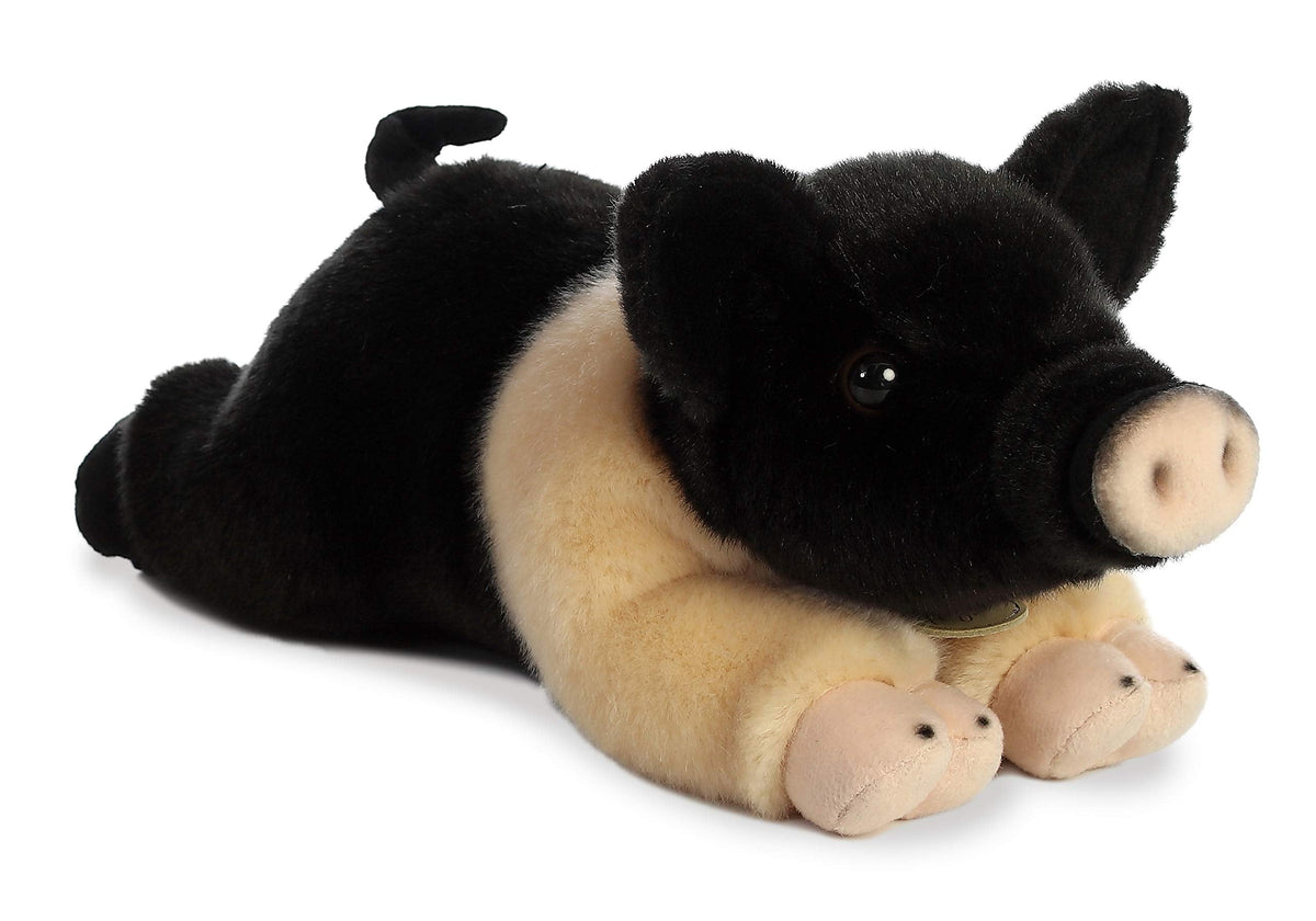 Aurora Miyoni Hampshire Pig Plush - Realistic 12-Inch Stuffed Animal