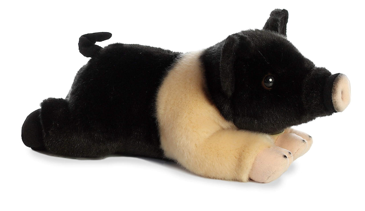 Aurora Miyoni Hampshire Pig Plush - Realistic 12-Inch Stuffed Animal