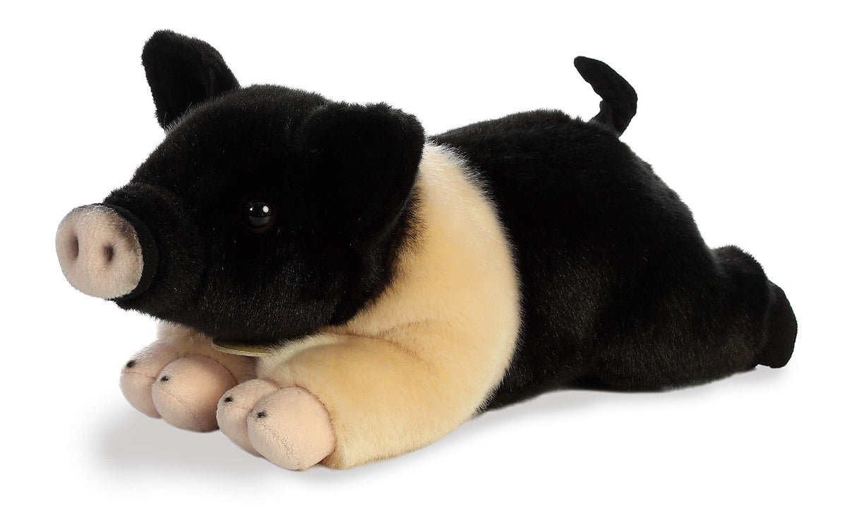 Aurora Miyoni Hampshire Pig Plush - Realistic 12-Inch Stuffed Animal