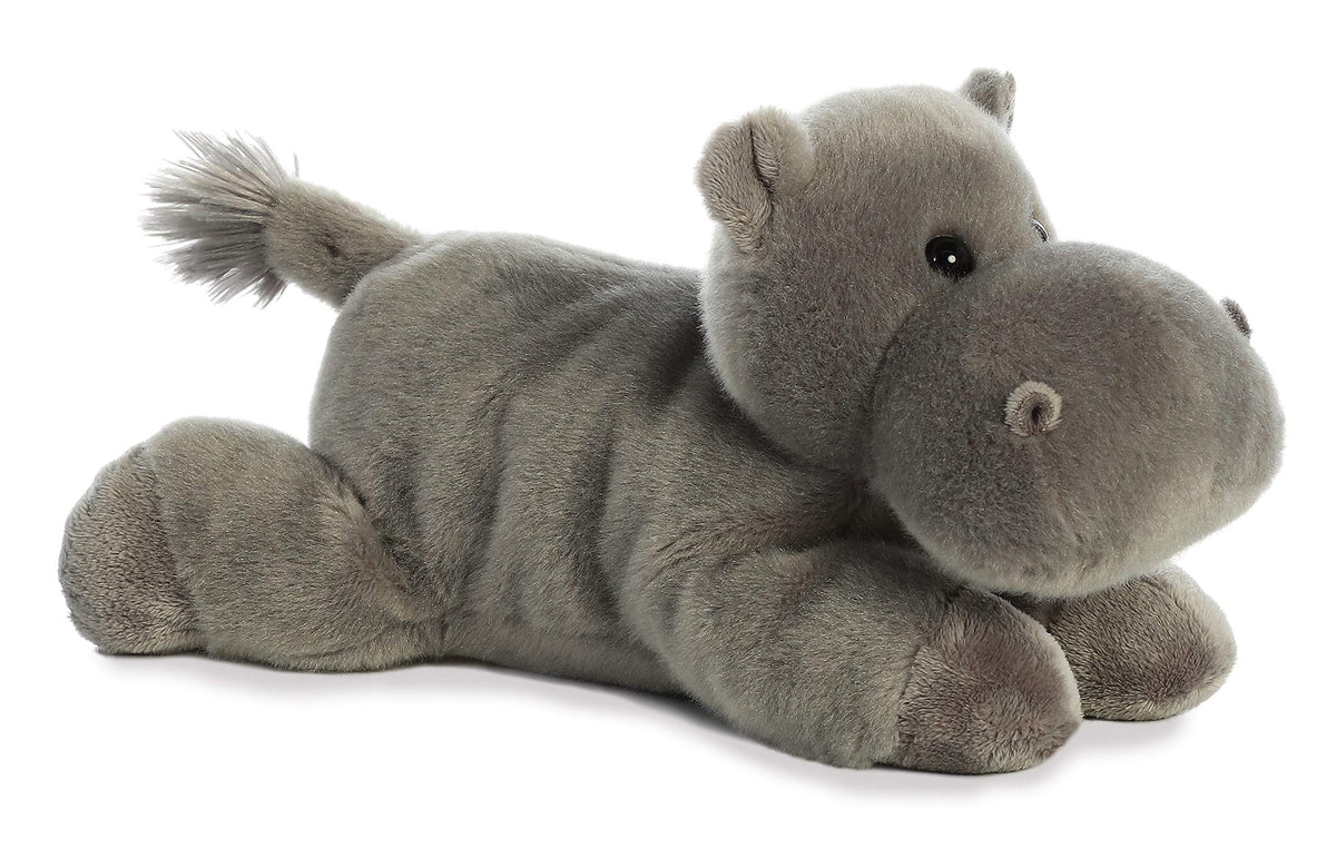 Aurora Flopsie Howie Hippo 12-Inch Gray Plush – Adorable Stuffed Animal for All Ages