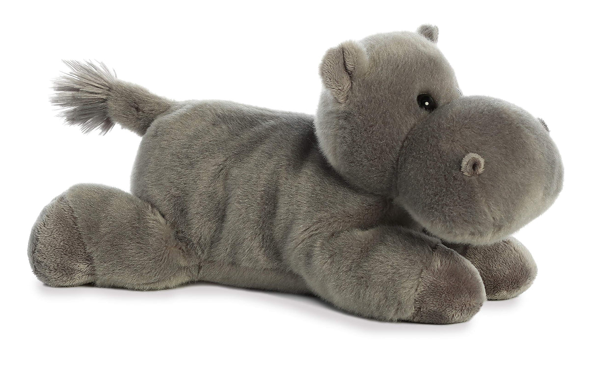 Aurora Flopsie Howie Hippo 12-Inch Gray Plush – Adorable Stuffed Animal for All Ages
