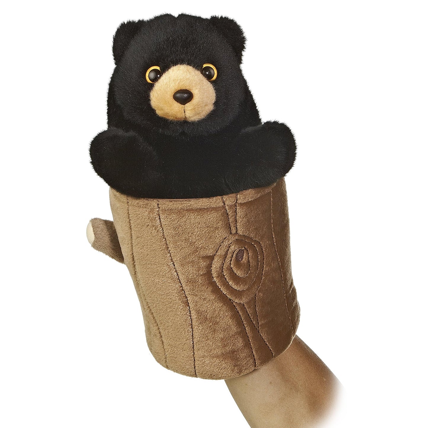 Aurora Interactive Hand Puppet Black Bear Pop Up Puppet — 11 Inches