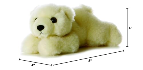Aurora Lil Slushy Mini Flopsie Polar Bear Plush – 8-Inch White Stuffed Animal for Kids & Families