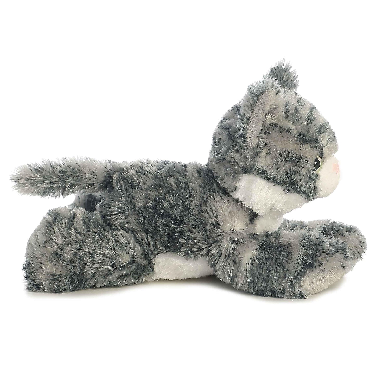 Aurora Lily Mini Flopsie Plush Cat (8in) – Gray Tabby, Adorable Stuffed Animal