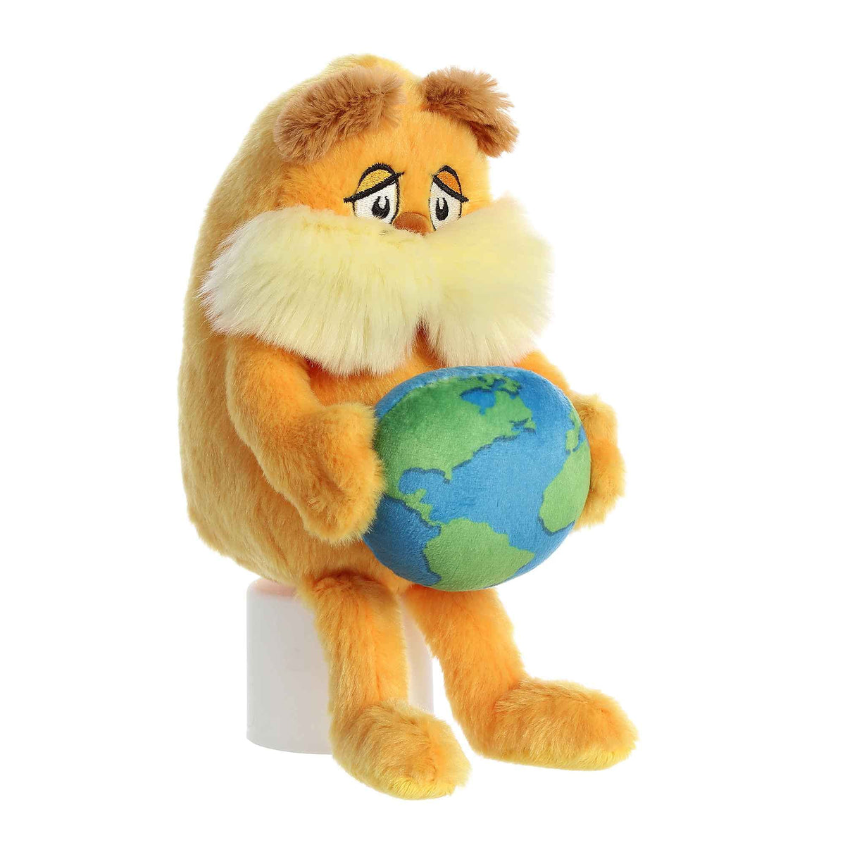 Aurora Lorax Planet Earth Plush — Dr. Seuss-Inspired Orange Earth Day Stuffed Animal (5x7x7 in)