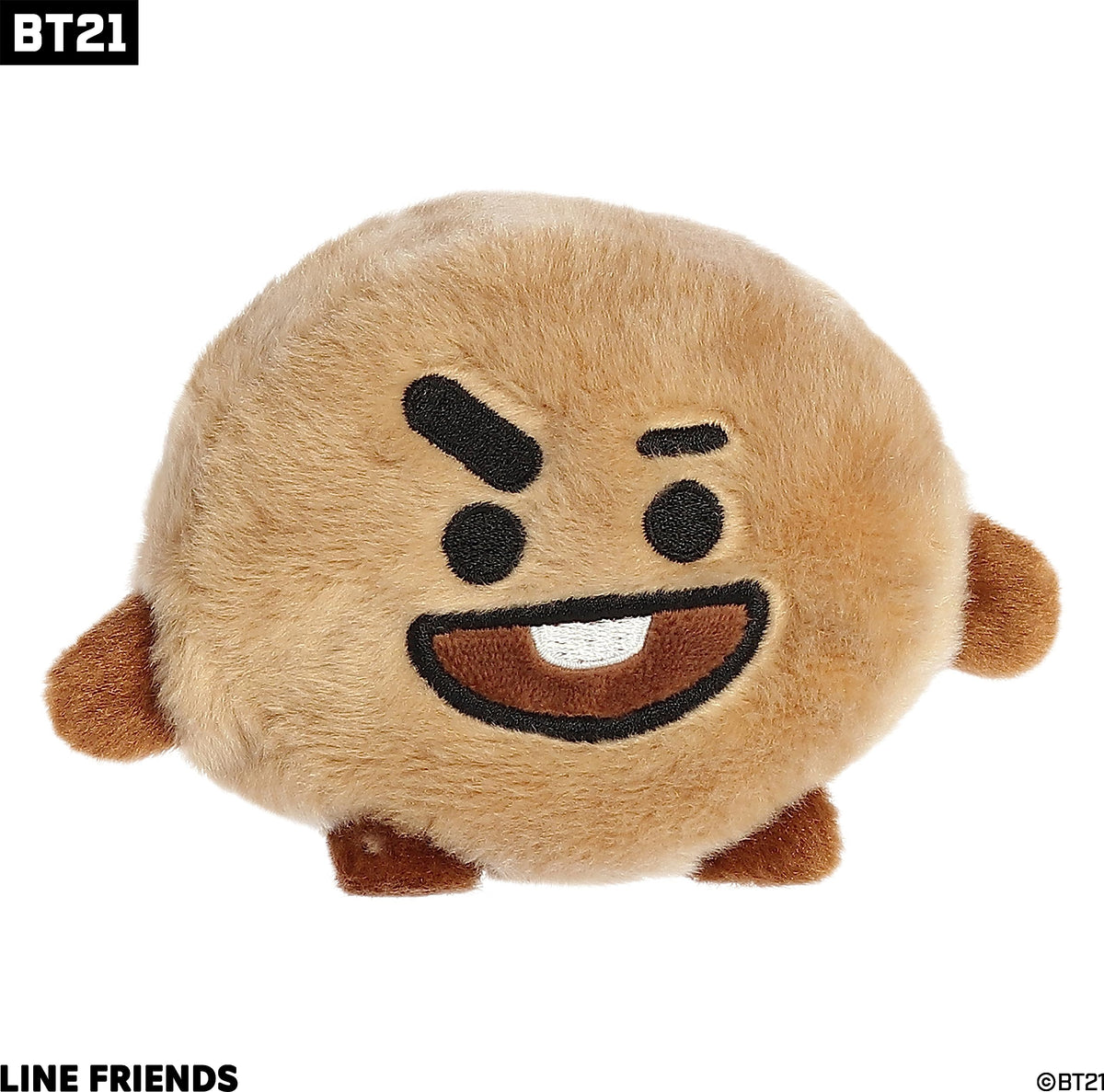 Aurora Lovable BT21 Palm Pals SHOOKY Plush – 5-Inch Brown Stuffed Animal | Collectible Fun