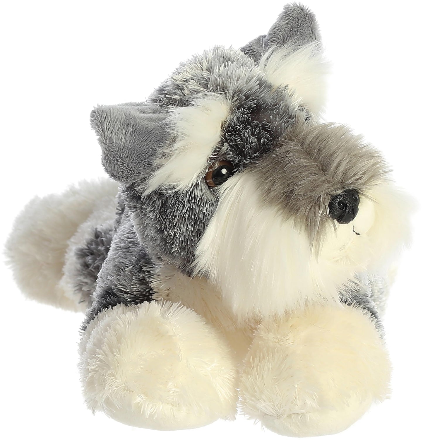 Aurora Adorable Flopsie Ludwig 12-Inch Schnauzer Plush – Soft Gray Stuffed Animal