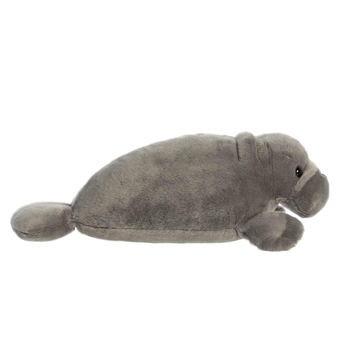 Aurora Manny Manatee Flopsie Plush - 14-Inch Gray Stuffed Animal for All Ages