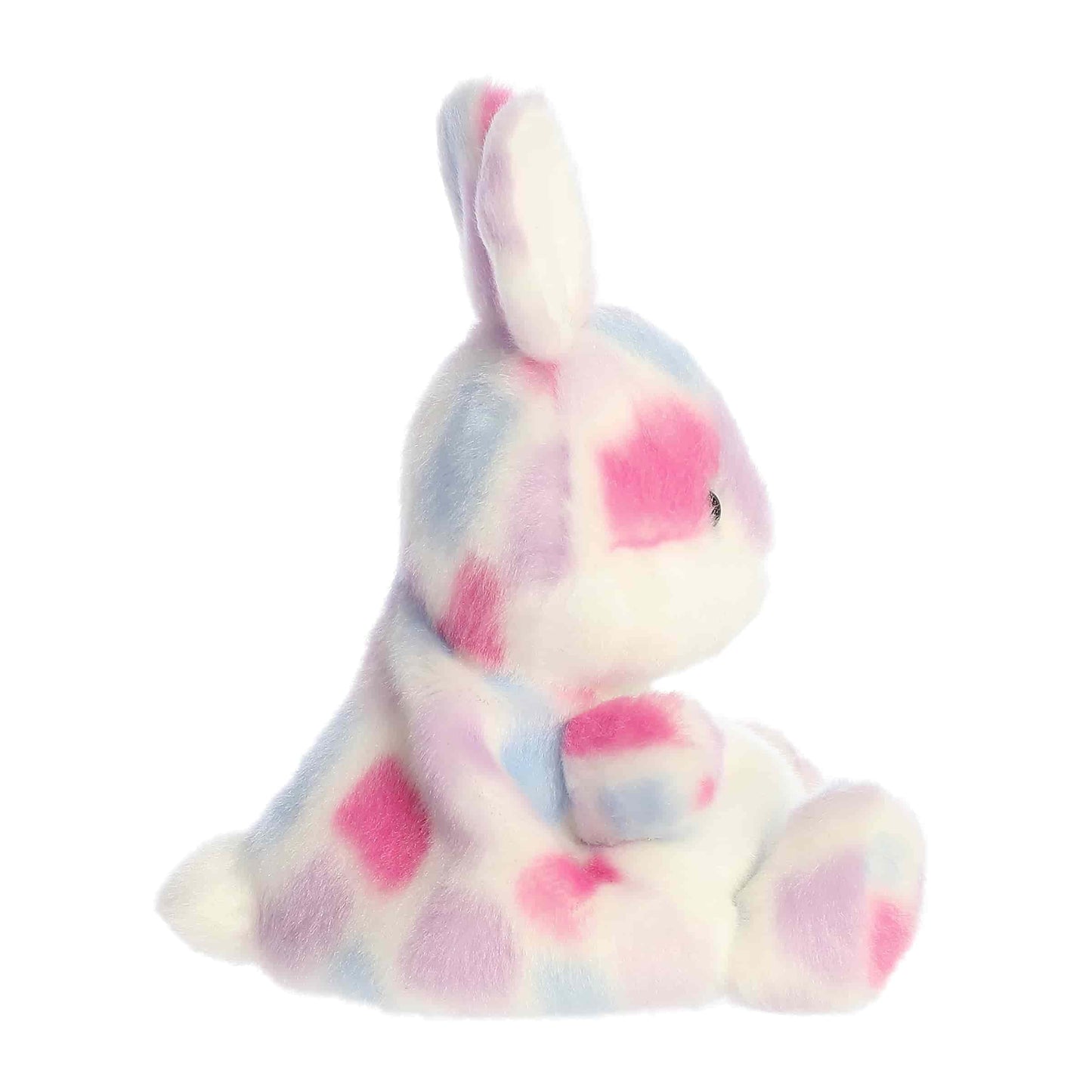 Aurora Palm Pals Marta Mosaic Bunny Plush – Purple 4x4x5.5 in Spring Collectible