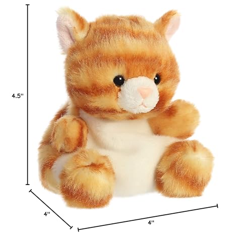 Aurora Meow Kitty Palm Pals Plush — 4.5-Inch Orange Tabby Stuffed Animal