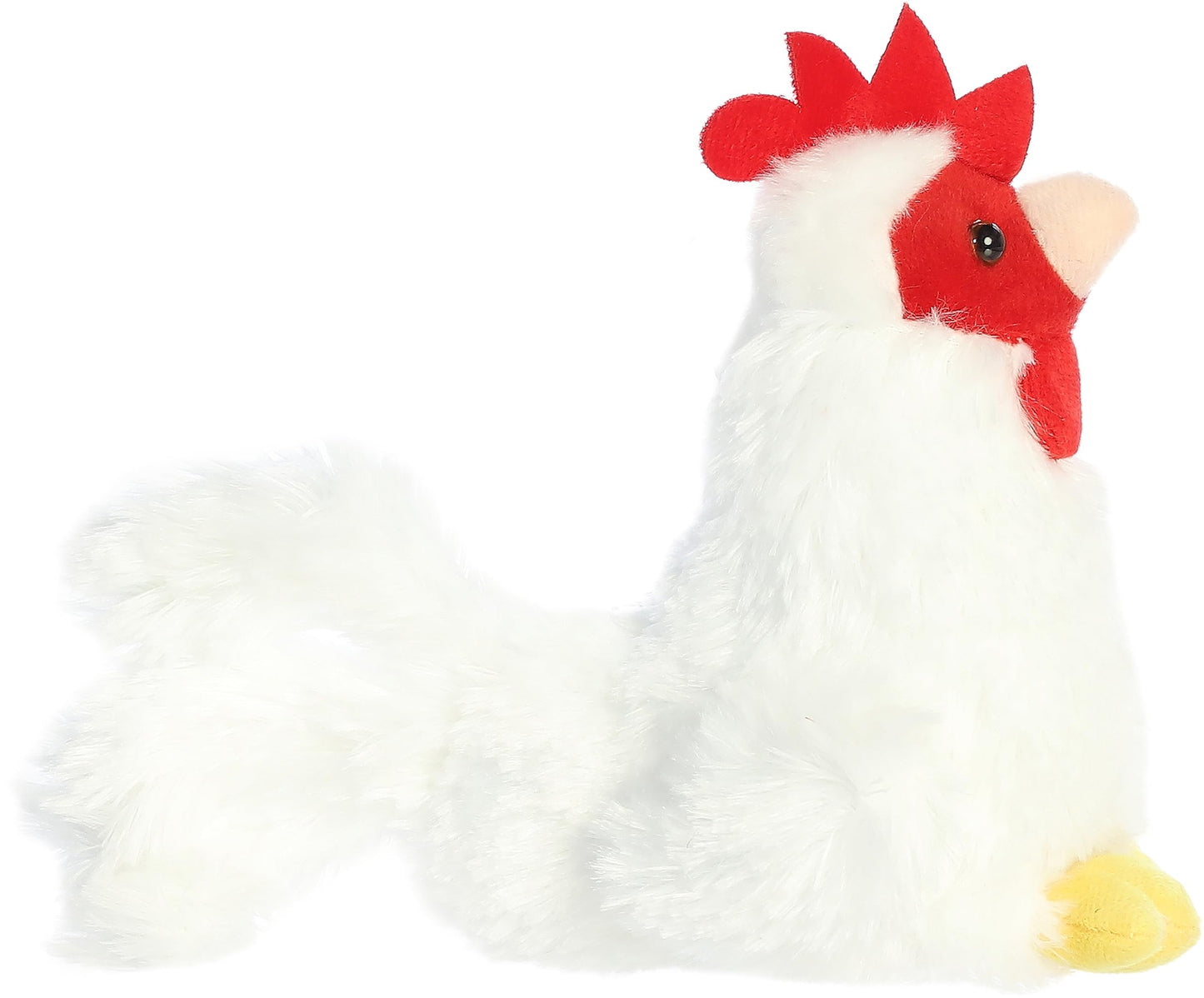 Aurora Adorable Mini Flopsie Chicken Plush – 5.5-Inch White Stuffed Animal