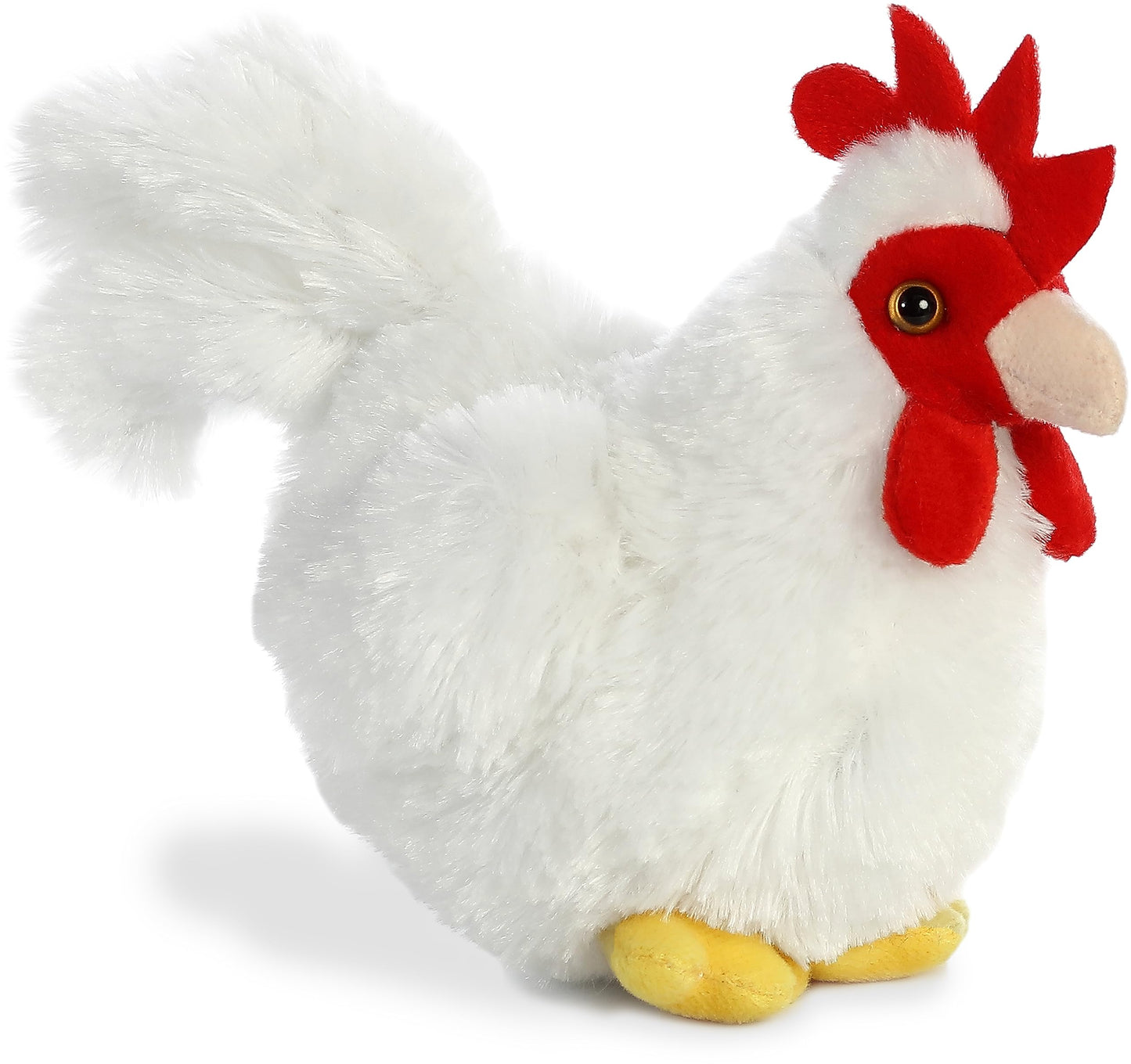 Aurora Adorable Mini Flopsie Chicken Plush – 5.5-Inch White Stuffed Animal