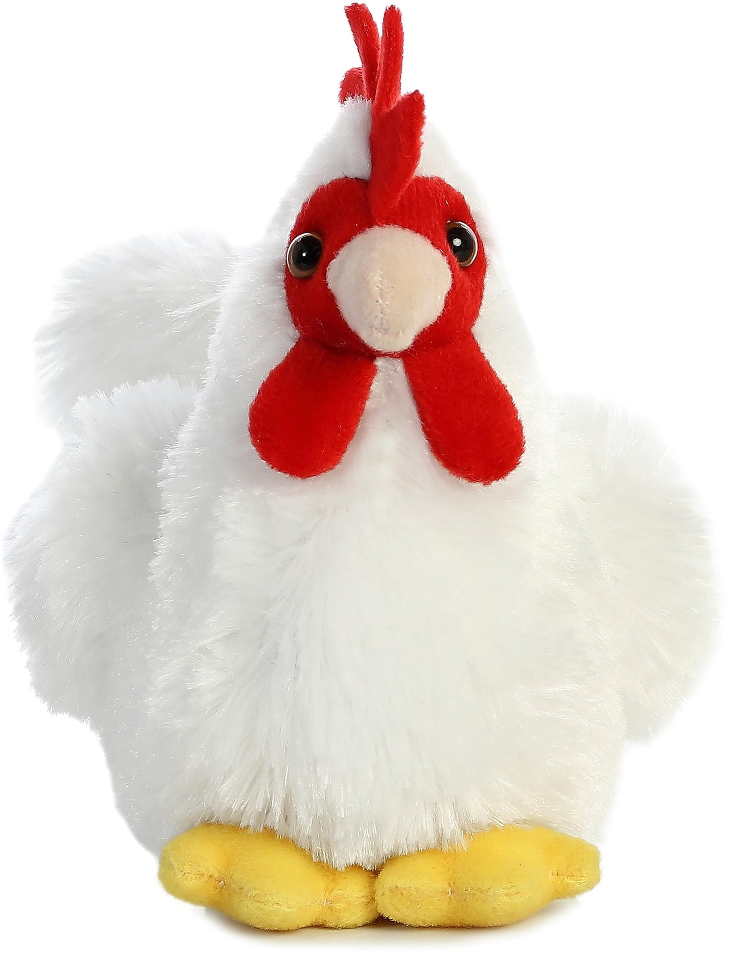 Aurora Adorable Mini Flopsie Chicken Plush – 5.5-Inch White Stuffed Animal