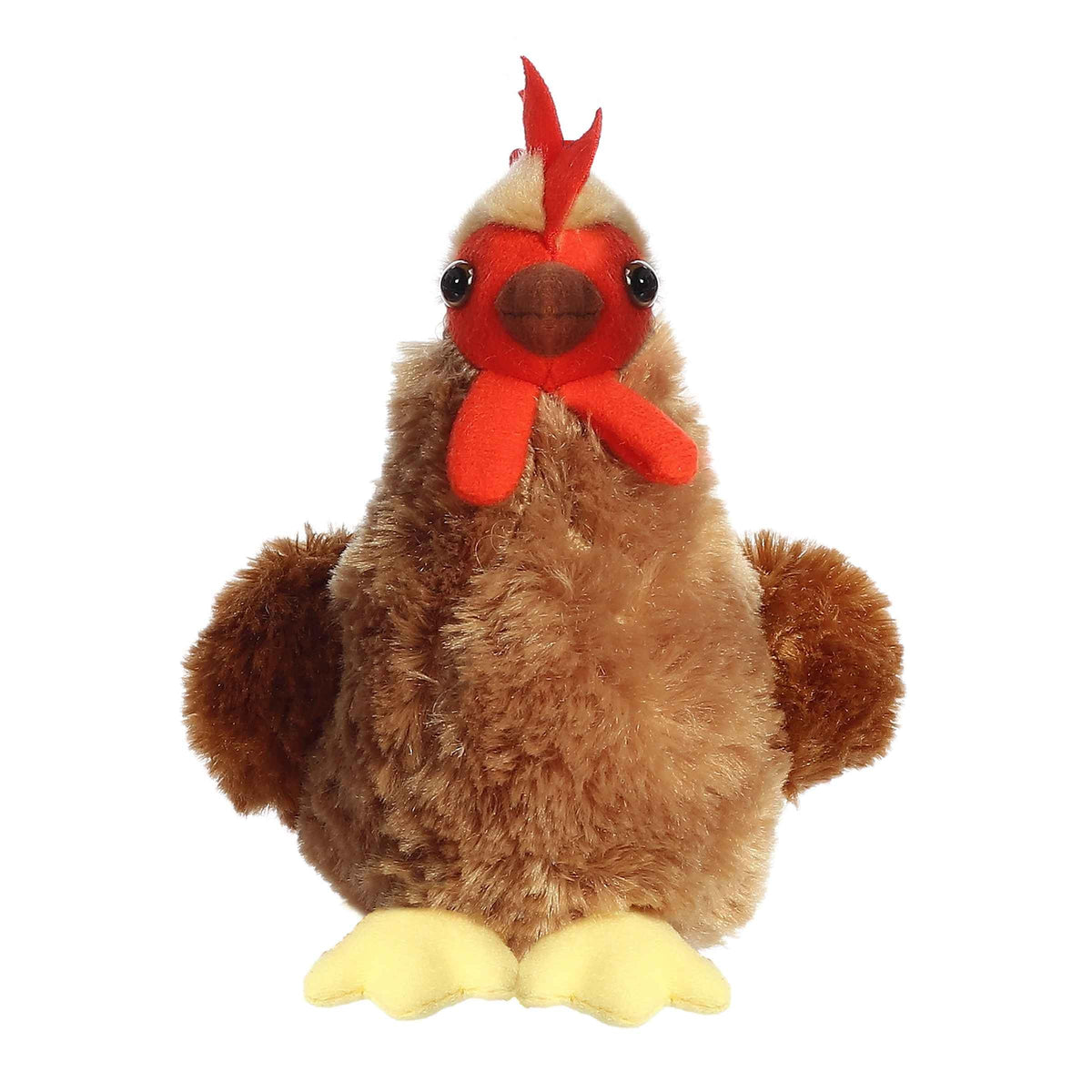 Aurora Mini Flopsie Cocky Rooster Plush - 6 inch Brown | Soft Toy for All Ages
