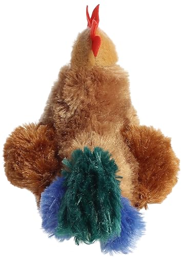 Aurora Mini Flopsie Cocky Rooster Plush - 6 inch Brown | Soft Toy for All Ages