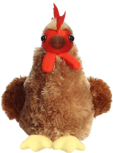 Aurora Mini Flopsie Cocky Rooster Plush - 6 inch Brown | Soft Toy for All Ages