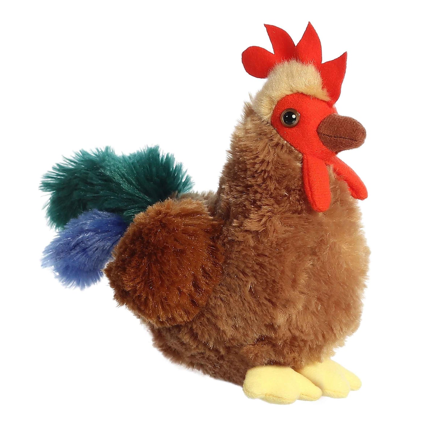 Aurora Mini Flopsie Cocky Rooster Plush - 6 inch Brown | Soft Toy for All Ages