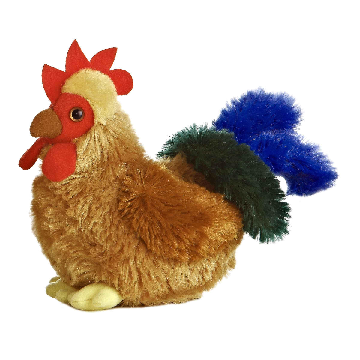 Aurora Mini Flopsie Cocky Rooster Plush - 6 inch Brown | Soft Toy for All Ages