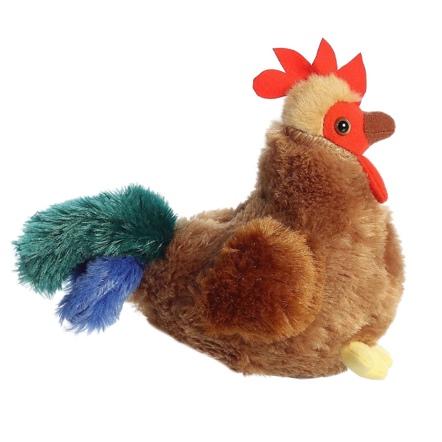 Aurora Mini Flopsie Cocky Rooster Plush - 6 inch Brown | Soft Toy for All Ages