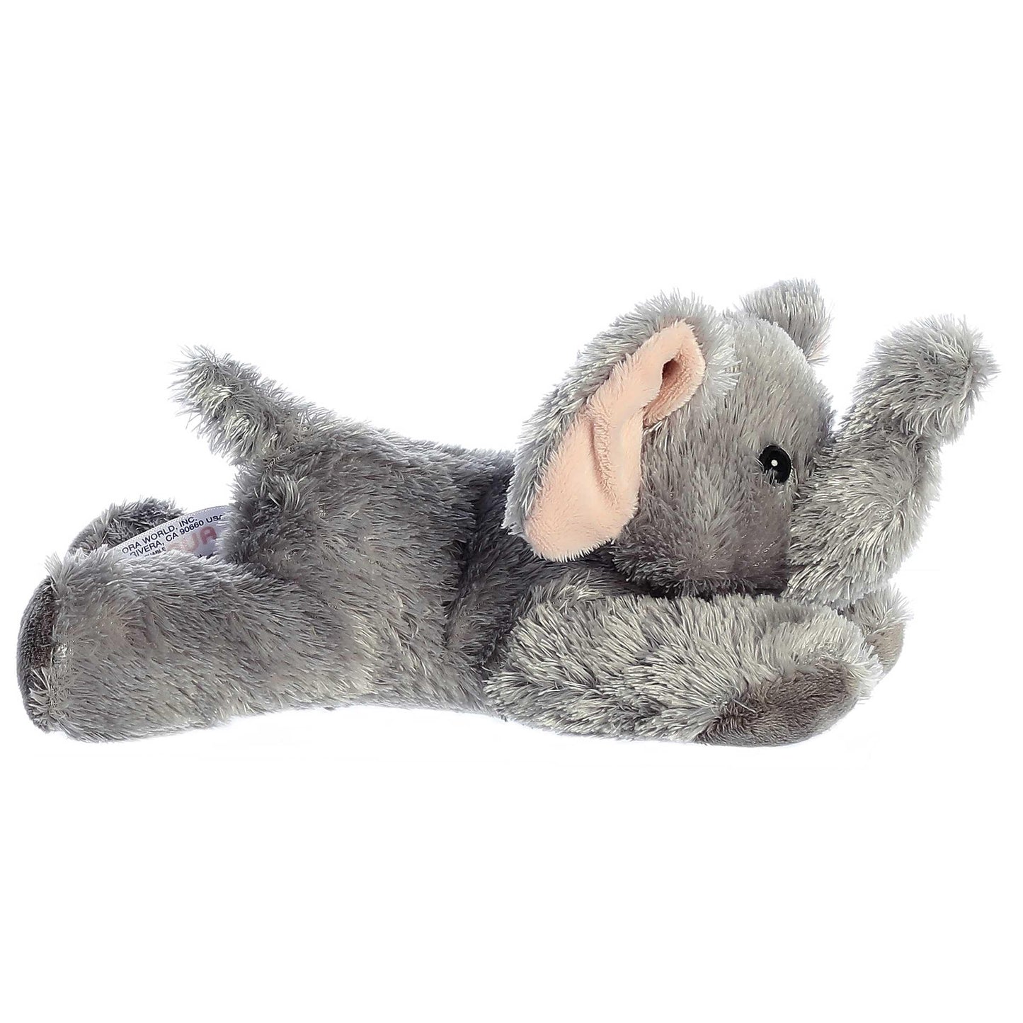 Aurora Mini Flopsie Ellie Plush Elephant — 8-Inch Gray