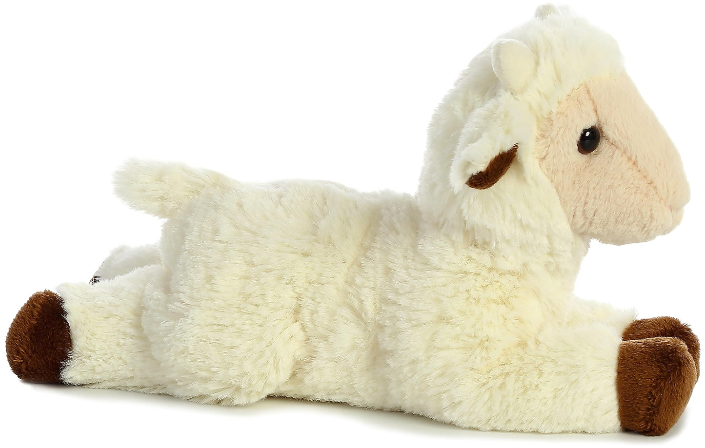 Aurora Adorable Mini Flopsie Goat Kid Plush — 8.5-Inch White Goat Plush for All Ages
