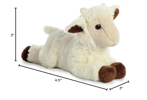 Aurora Adorable Mini Flopsie Goat Kid Plush — 8.5-Inch White Goat Plush for All Ages