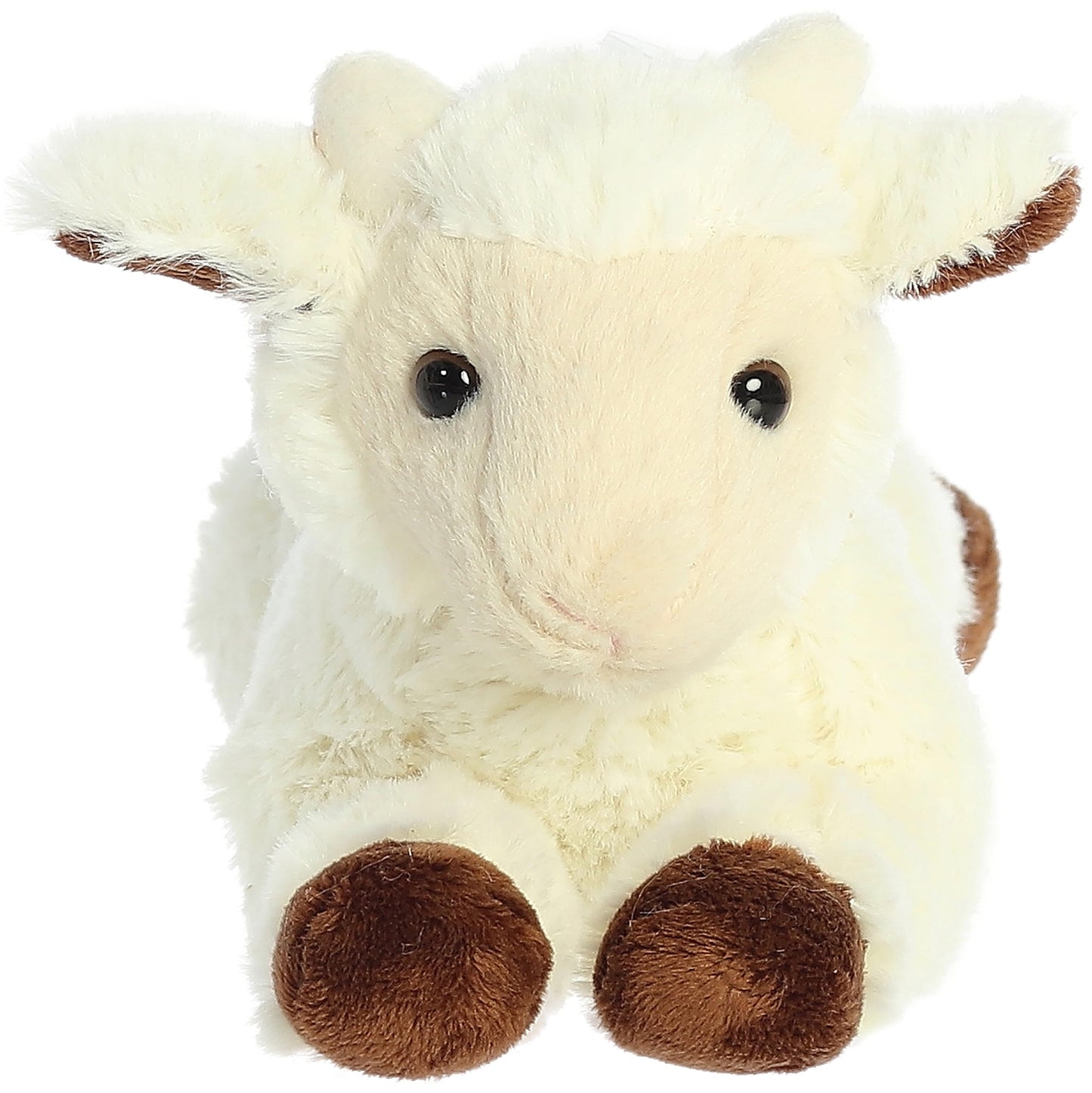 Aurora Adorable Mini Flopsie Goat Kid Plush — 8.5-Inch White Goat Plush for All Ages