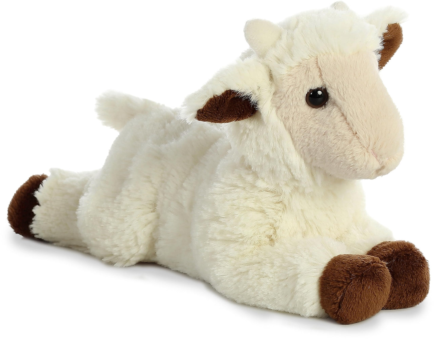 Aurora Adorable Mini Flopsie Goat Kid Plush — 8.5-Inch White Goat Plush for All Ages
