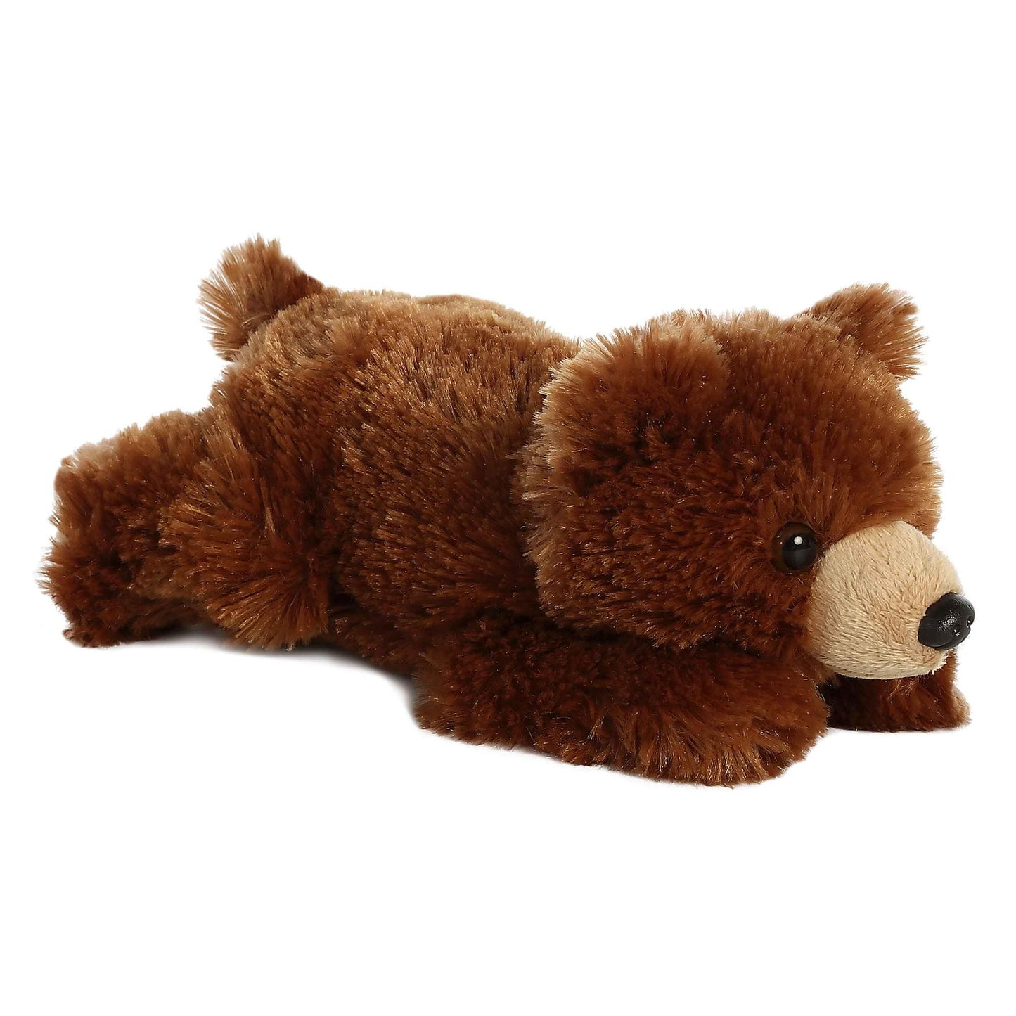 Aurora Mini Flopsie Grizzly Bear Plush - 9-Inch Brown Stuffed Animal
