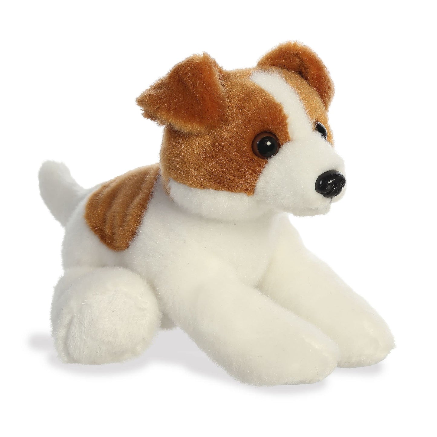 Aurora Adorable Mini Flopsie Jackie Russell Stuffed Animal – 8.5-inch Brown & White Plush