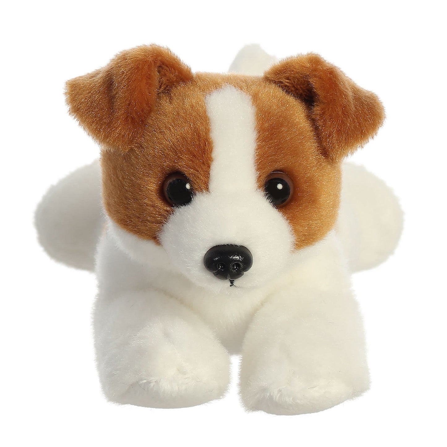 Aurora Adorable Mini Flopsie Jackie Russell Stuffed Animal – 8.5-inch Brown & White Plush