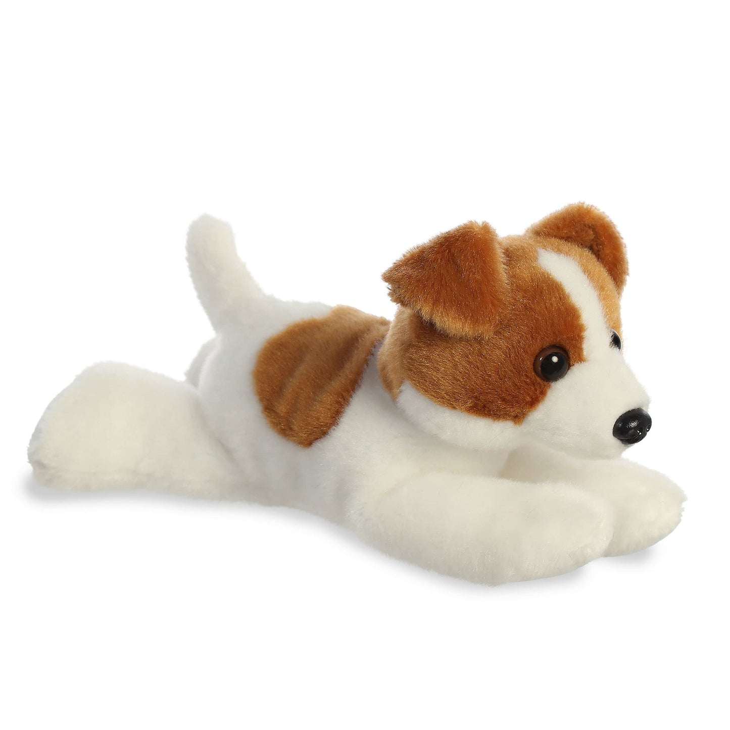 Aurora Adorable Mini Flopsie Jackie Russell Stuffed Animal – 8.5-inch Brown & White Plush
