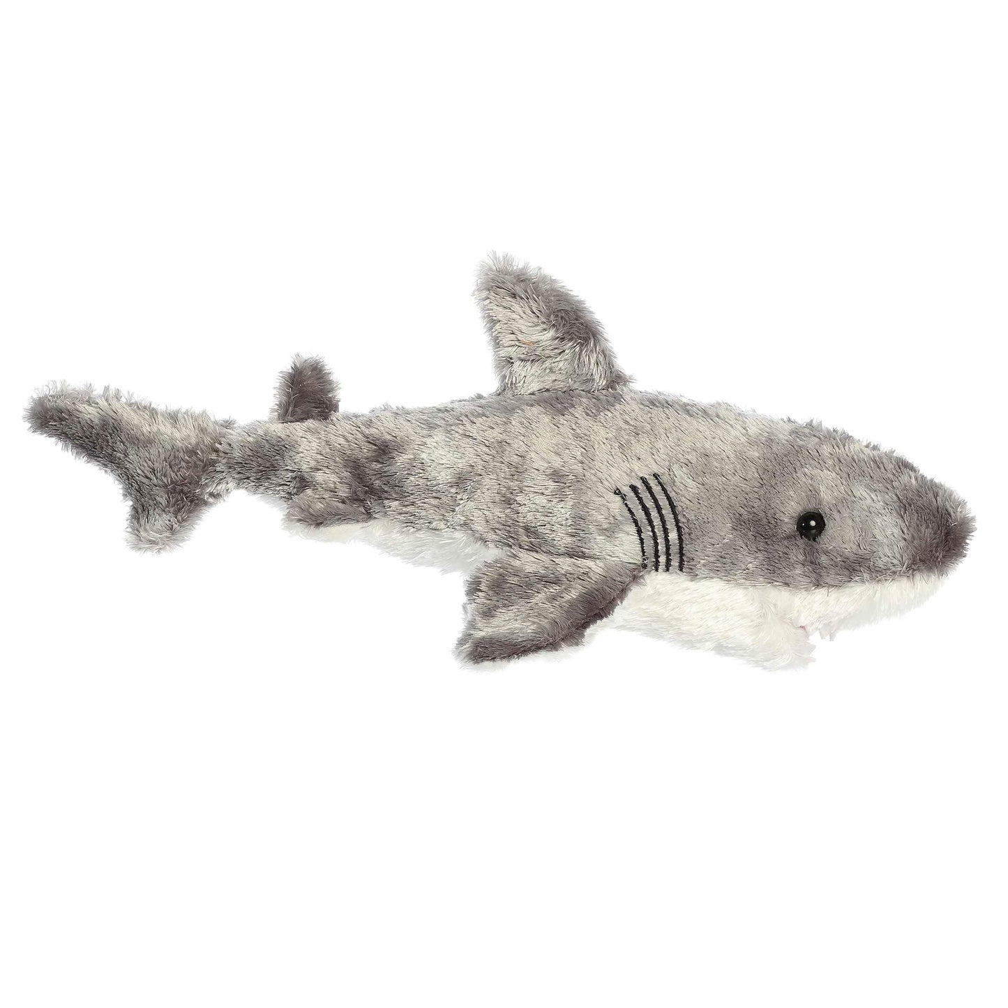 Aurora Adorable Mini Flopsie Samuel Shark Plush – 11-Inch Gray