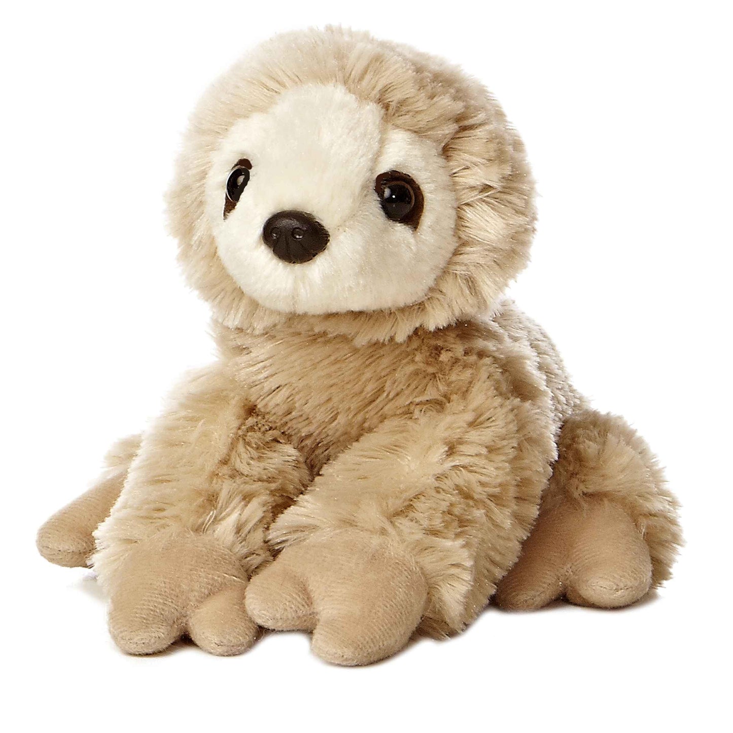 Aurora Mini Flopsie Sloth - 8-Inch Beige Plush Toy