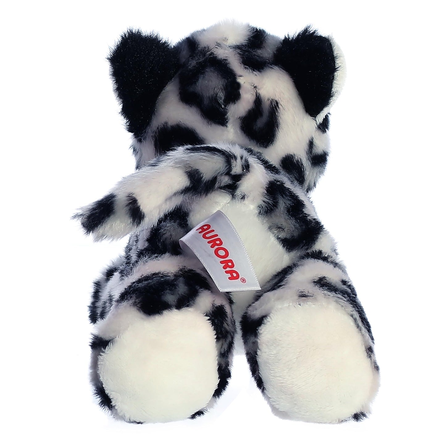 Aurora Adorable Mini Flopsie Snow Leopard Plush – 8-Inch Gray & White Cuddle Toy