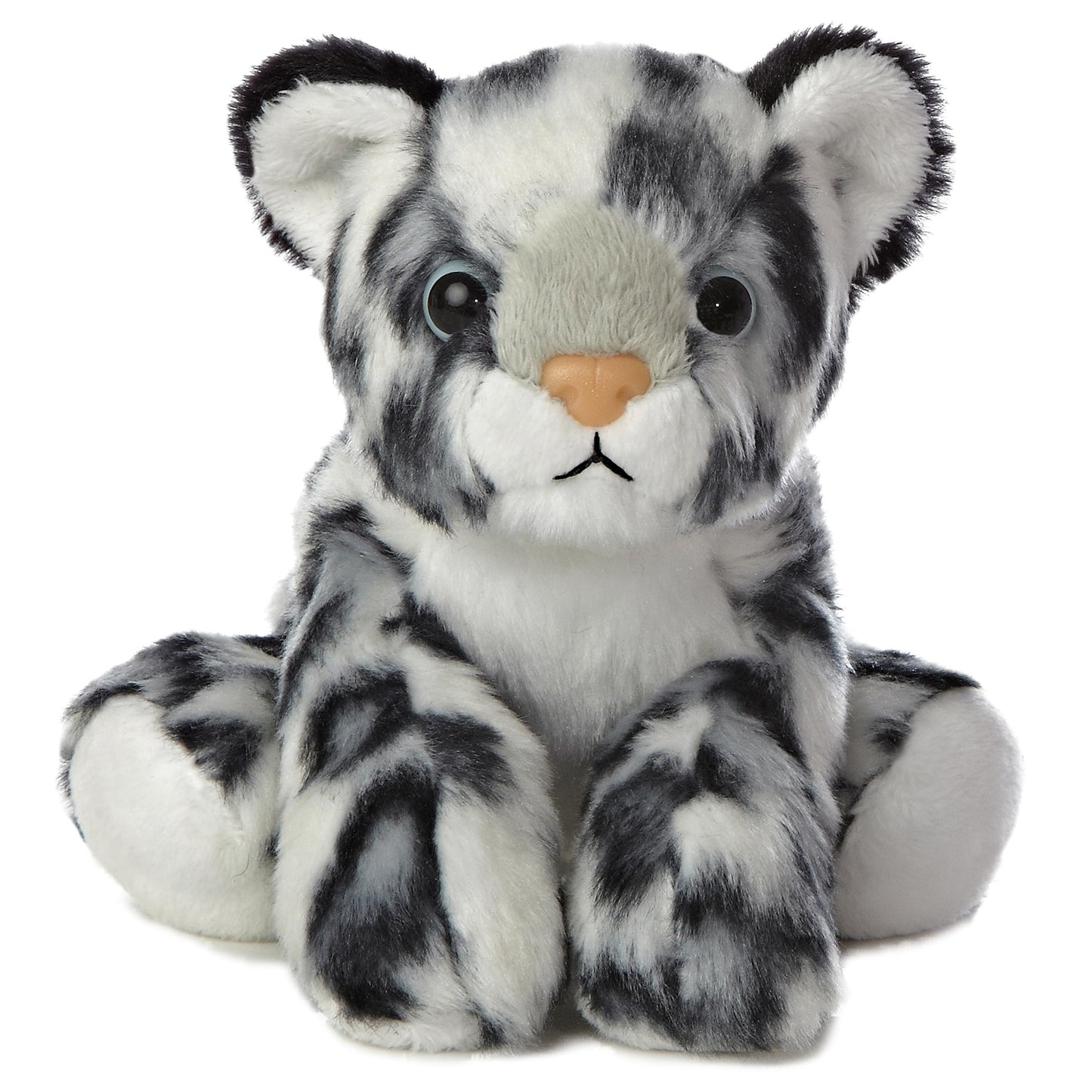 Aurora Adorable Mini Flopsie Snow Leopard Plush – 8-Inch Gray & White Cuddle Toy