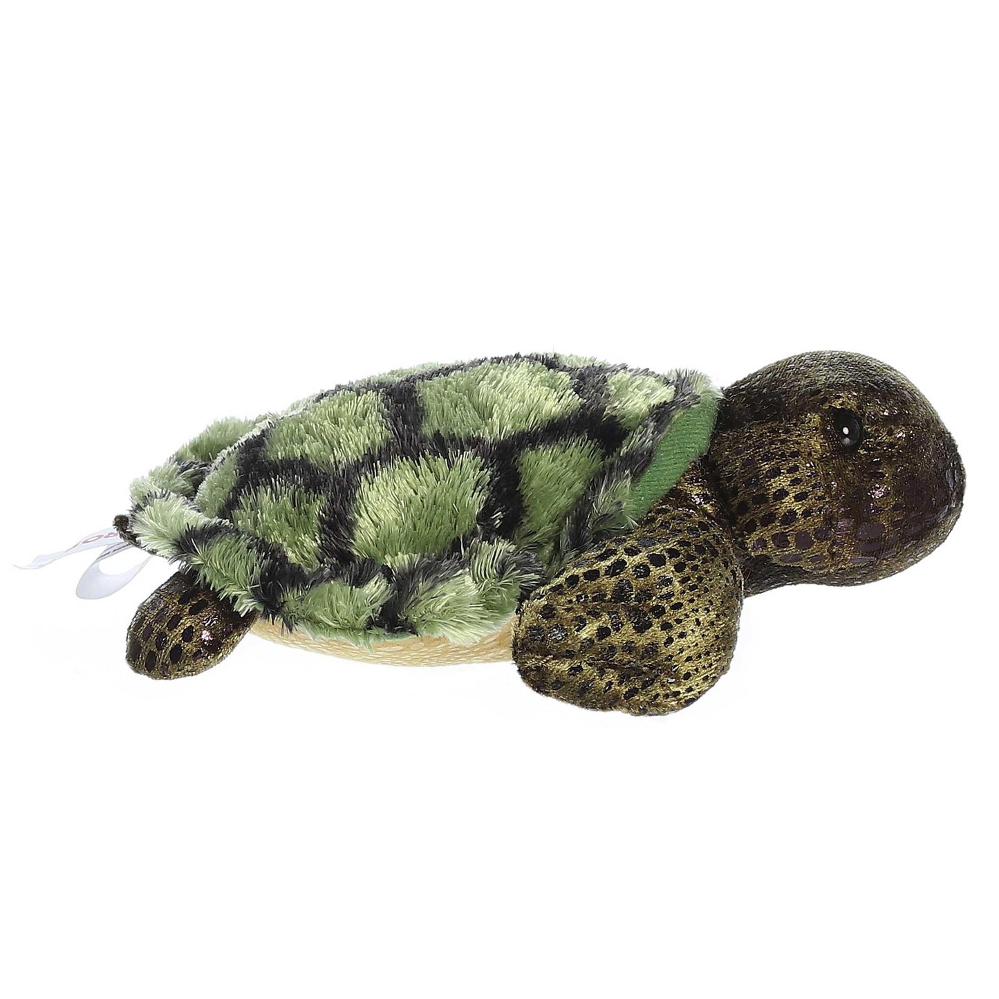 Aurora Adorable Mini Flopsie Splish-Splash Sea Turtle Plush - 7.5-Inch Green Cuddle Buddy