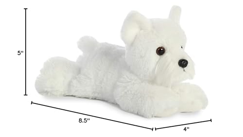 Aurora Adorable Mini Flopsie Windsor Westie Plush — 8-Inch White Dog