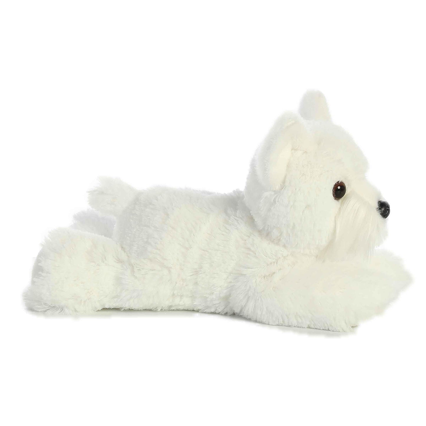 Aurora Adorable Mini Flopsie Windsor Westie Plush — 8-Inch White Dog