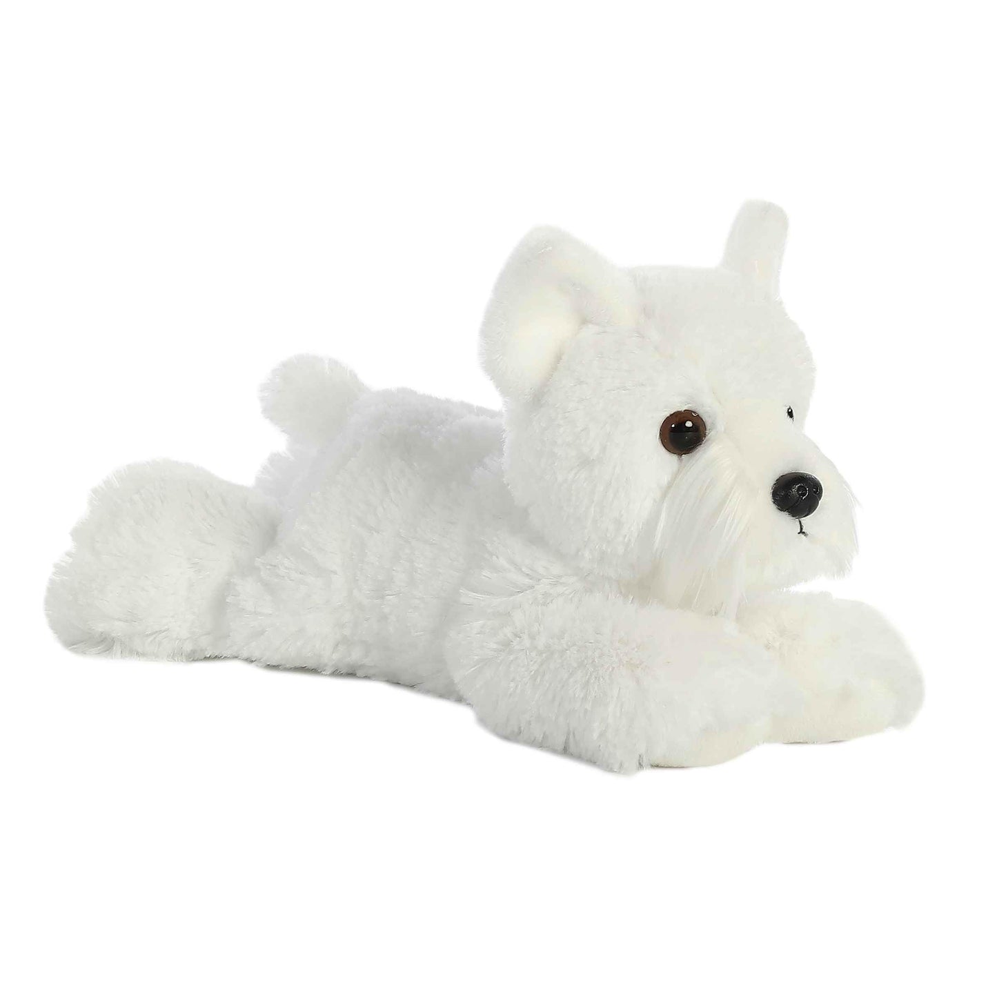Aurora Adorable Mini Flopsie Windsor Westie Plush — 8-Inch White Dog