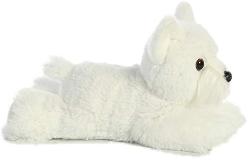 Aurora Adorable Mini Flopsie Windsor Westie Plush — 8-Inch White Dog